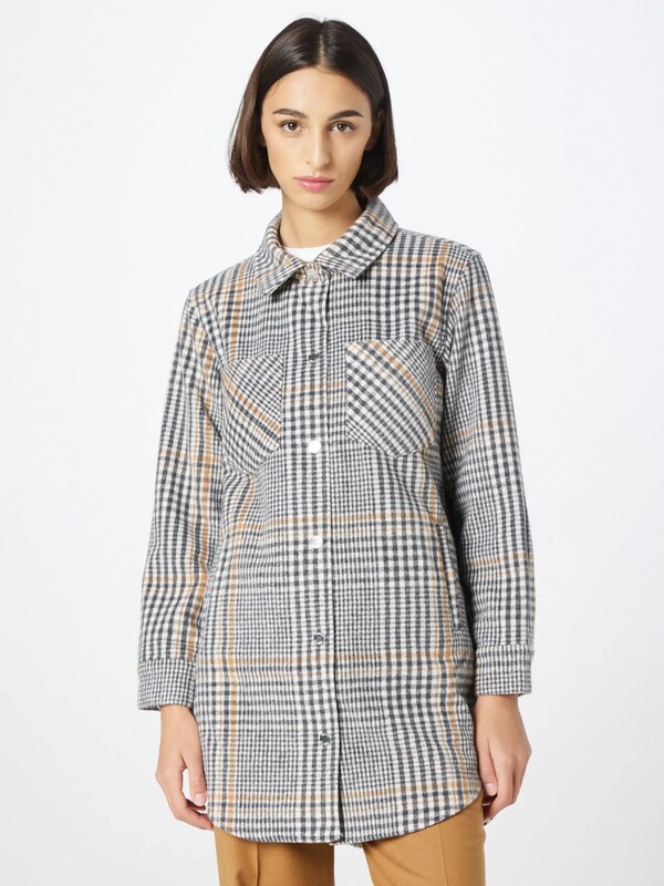 HOLLISTER Starpsezonu jaka antracīta / balts