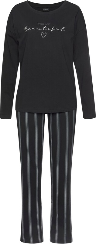 VIVANCE Pidžama 'Dreams' tumši zils / balts