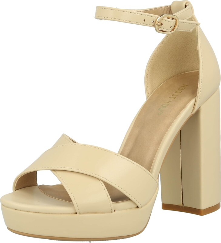 ABOUT YOU Augstpapēžu kurpes 'Carina' bēšs