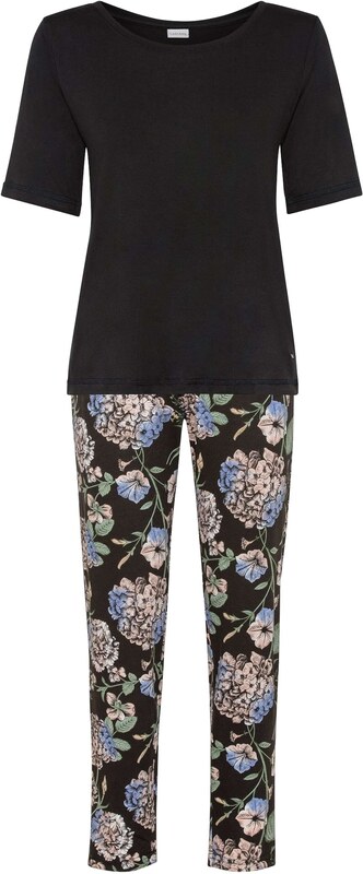 LASCANA Pidžama debeszils / gaiši zaļš / rožkrāsas / melns