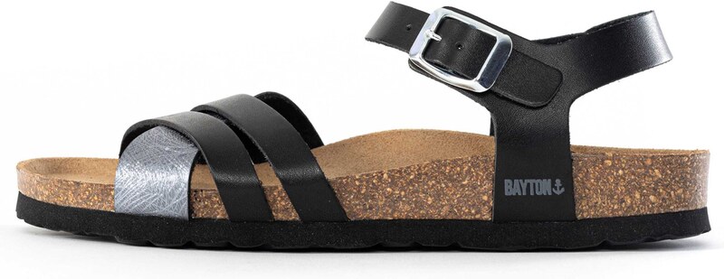 Bayton Sandales 'Denia' brūns / sudrabpelēks / melns