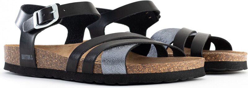Bayton Sandales 'Denia' brūns / sudrabpelēks / melns