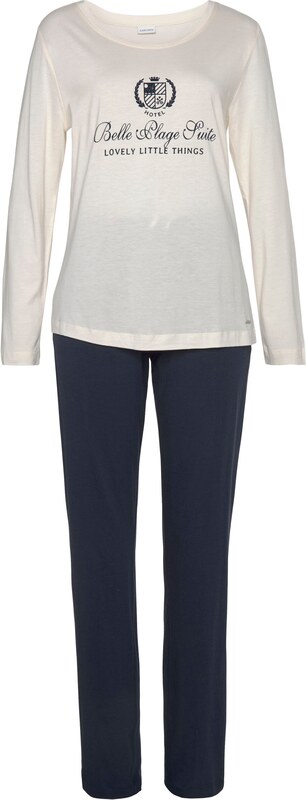 LASCANA Pidžama tumši zils / balts