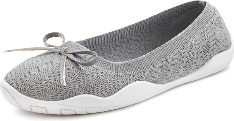 LASCANA Balerīnas gaiši pelēks / balts