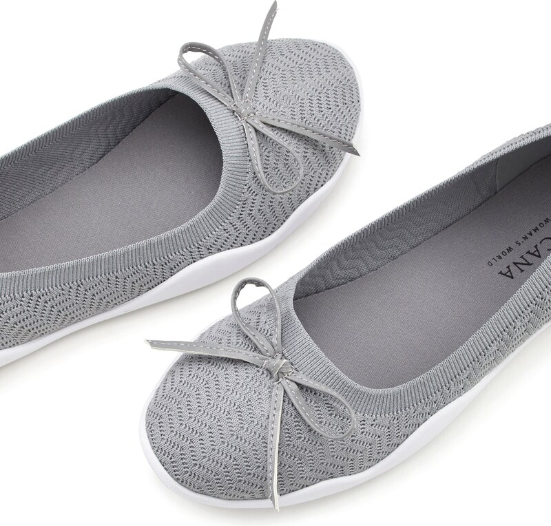 LASCANA Balerīnas gaiši pelēks / balts