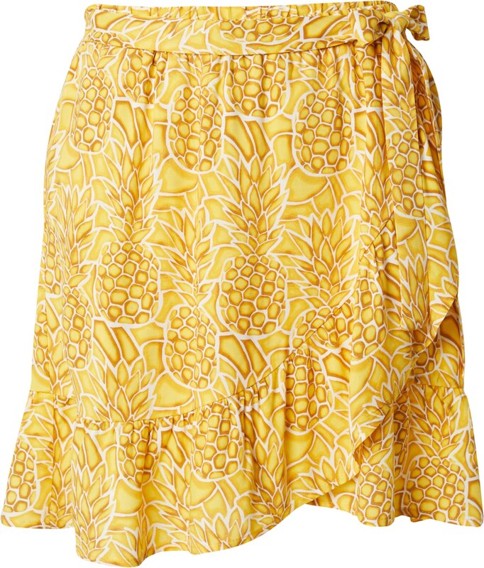 ONLY Svārki 'NOVA' dzeltens / balts