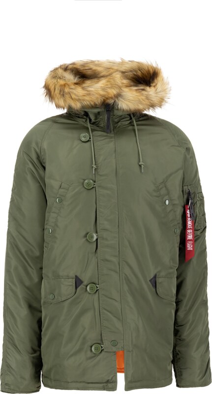 ALPHA INDUSTRIES Ziemas jaka 'N3B VF 59' olīvzaļš
