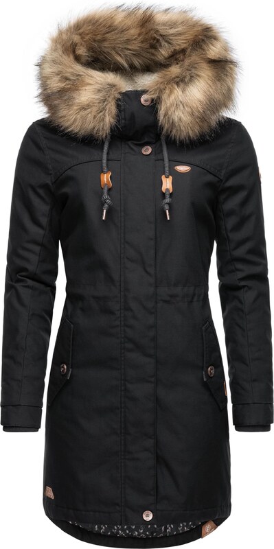 Ragwear Ziemas parka 'Tawny' brūns / melns / balts