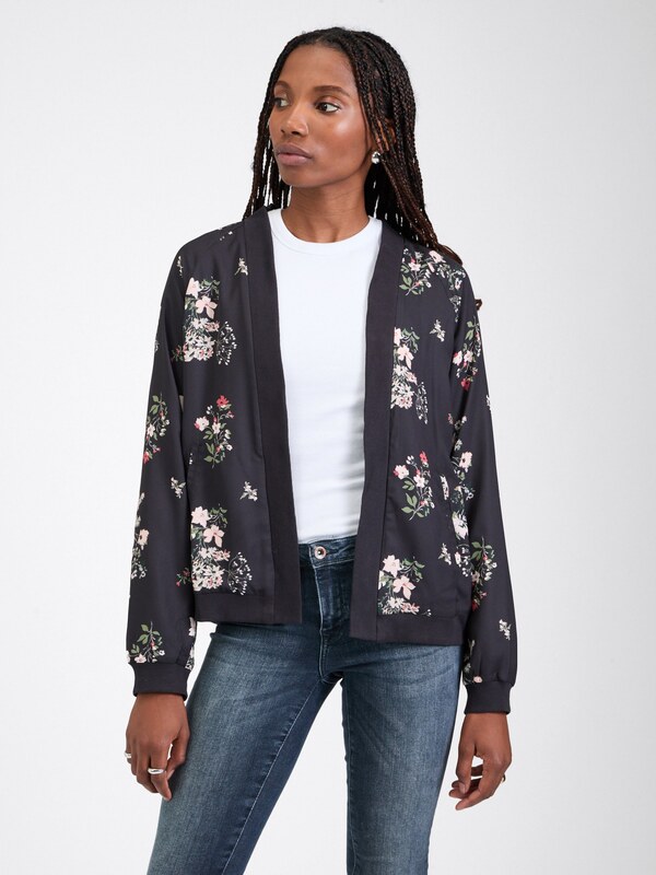 ABOUT YOU Starpsezonu jaka 'Maja' jauktu krāsu / melns