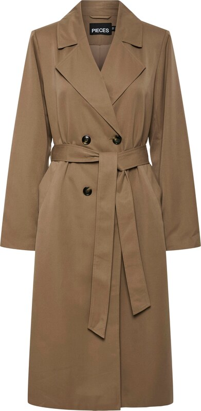 PIECES Starpsezonu mētelis 'Scarlett' brūns