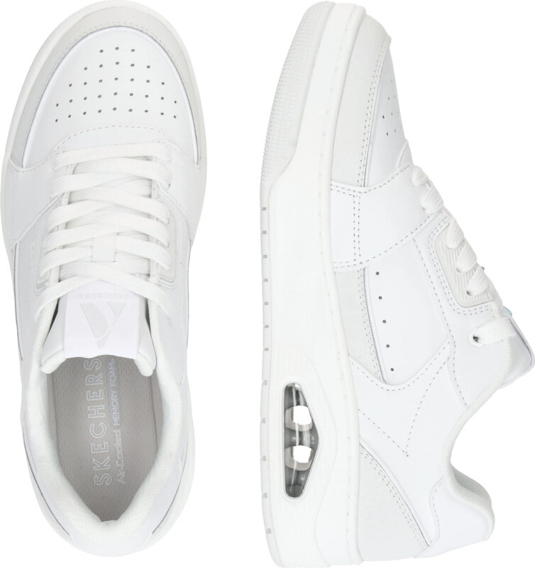 SKECHERS Zemie brīvā laika apavi 'UNO COURT' balts