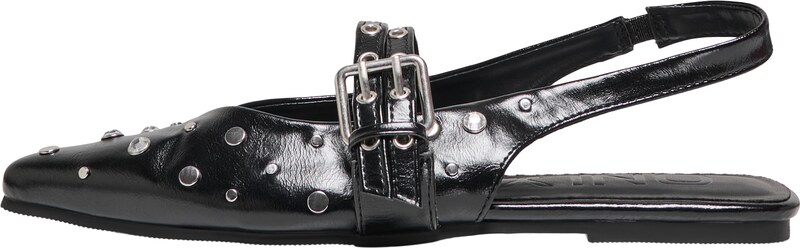 ONLY Balerīnas ar siksniņu 'ONLAURA-5' melns / sudrabs