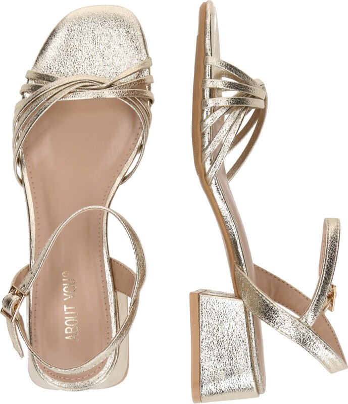 ABOUT YOU Siksniņsandales 'Samia' zelts