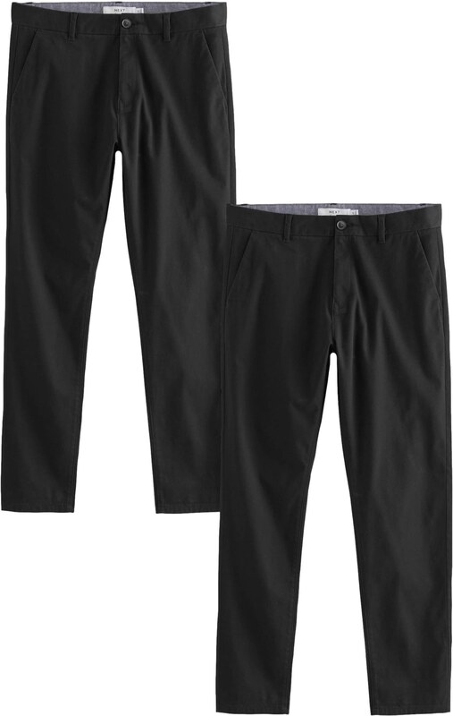 Next Čino bikses melns