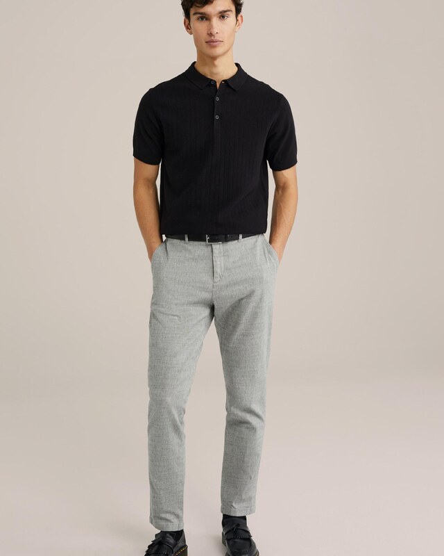 WE Fashion Čino bikses gaiši pelēks