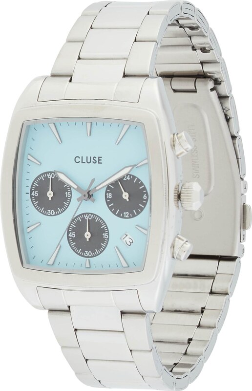 CLUSE Analogais pulkstenis 'Quartaut' zils / sudrabs