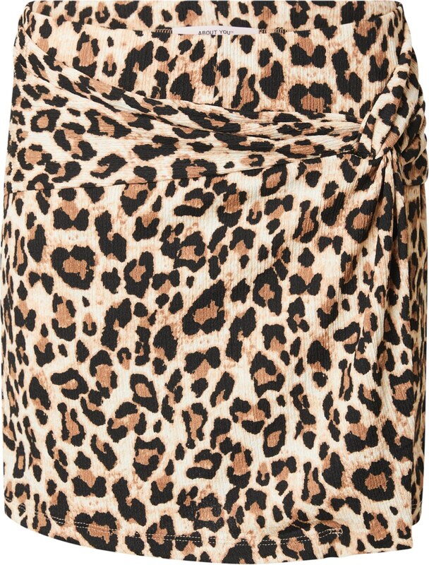 ABOUT YOU Svārki 'Jorina' ziloņkaula krāsas / šokolādes krāsas