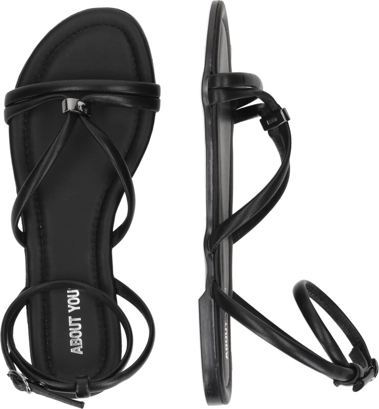 ABOUT YOU Siksniņsandales 'Martha' melns