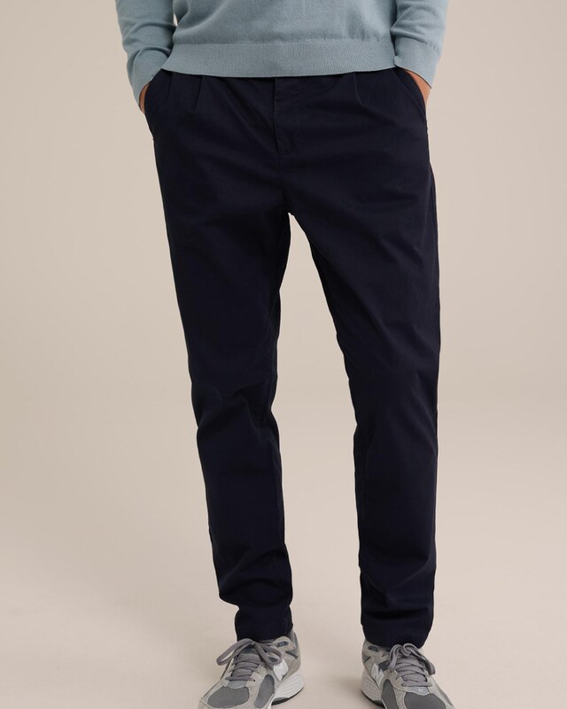 WE Fashion Čino bikses tumši zils