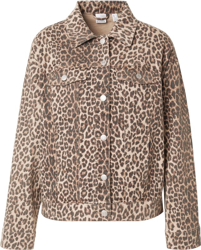 VERO MODA Starpsezonu jaka 'VMTessa' brokāta / gaiši pelēks / melns