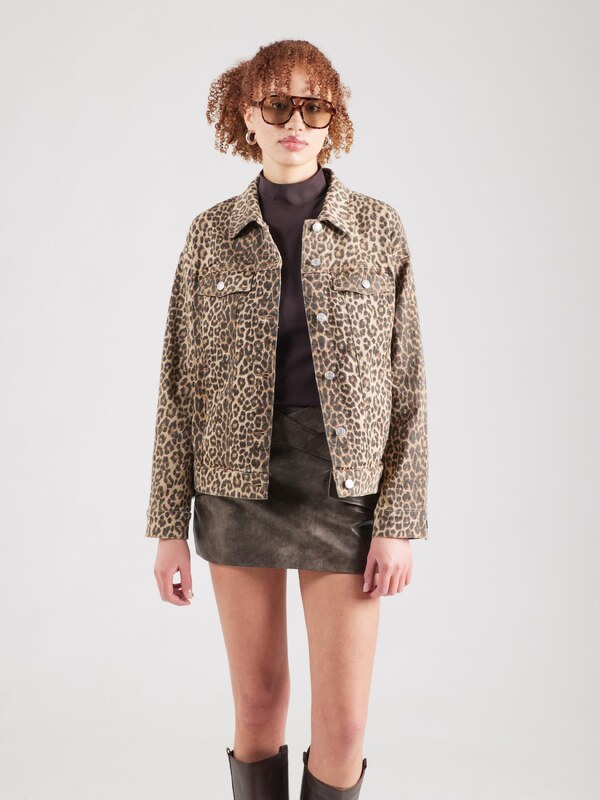 VERO MODA Starpsezonu jaka 'VMTessa' brokāta / gaiši pelēks / melns