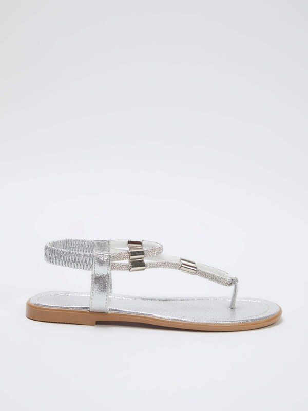 Trendyol Iešļūcenes ar pirkstu atdalītāju sudrabs