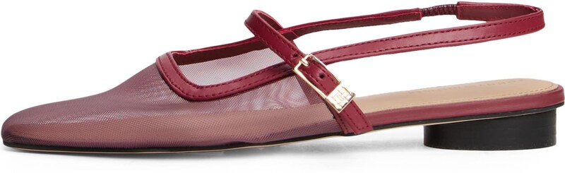 TOMMY HILFIGER Balerīnas ar siksniņu sarkans