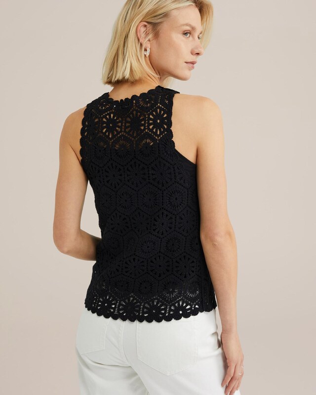 WE Fashion Adīts topiņš melns