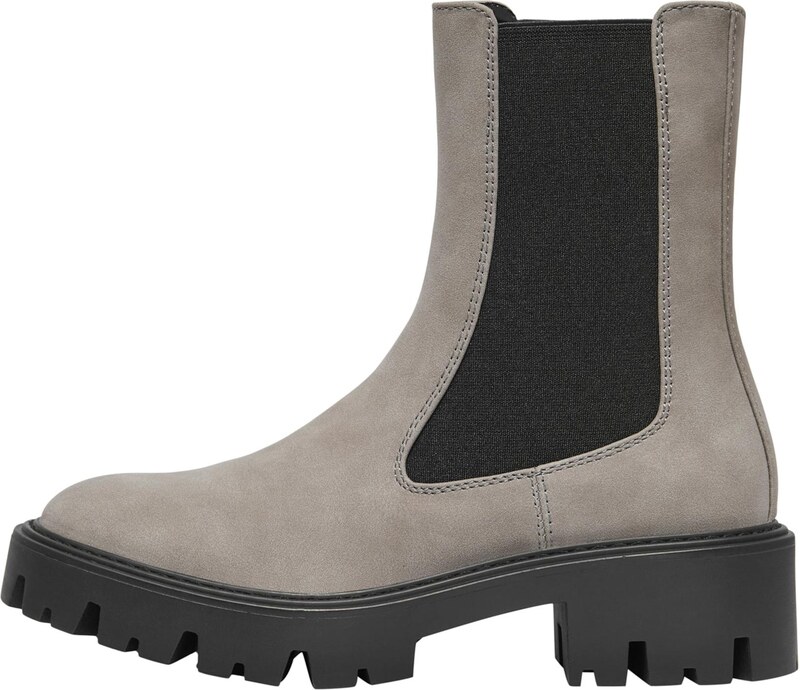 ONLY Čelsijas zābaki 'ONLBETTY' pelēcīgs / melns