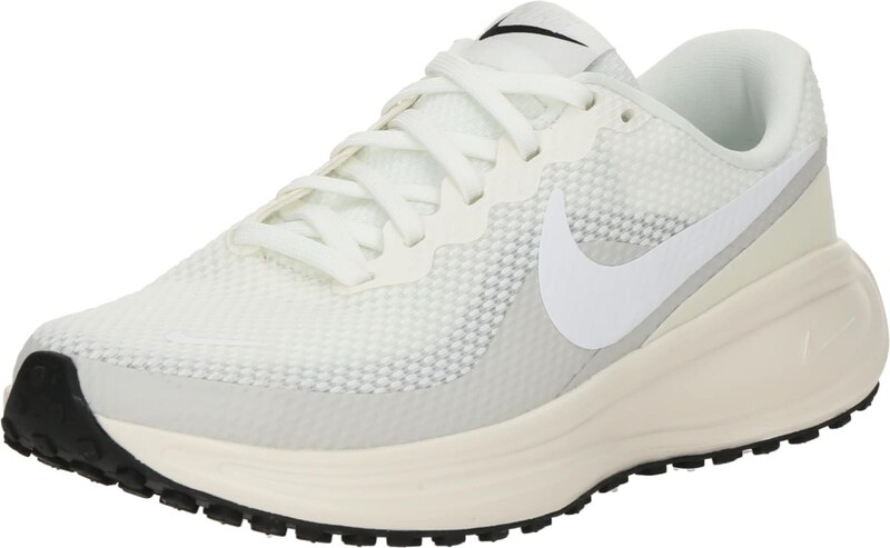 NIKE Skriešanas apavi 'Revolution 8' krēmkrāsas / gaiši pelēks / melns / balts