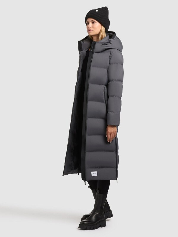 khujo Ziemas mētelis 'Larea3' tumši pelēks / melns / balts