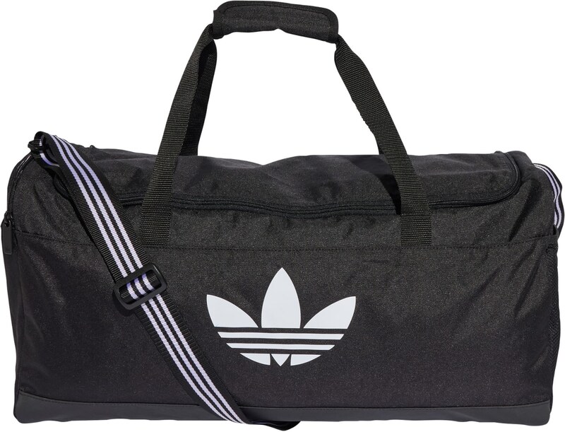 ADIDAS ORIGINALS Ceļojumu soma 'Duffle' melns / balts
