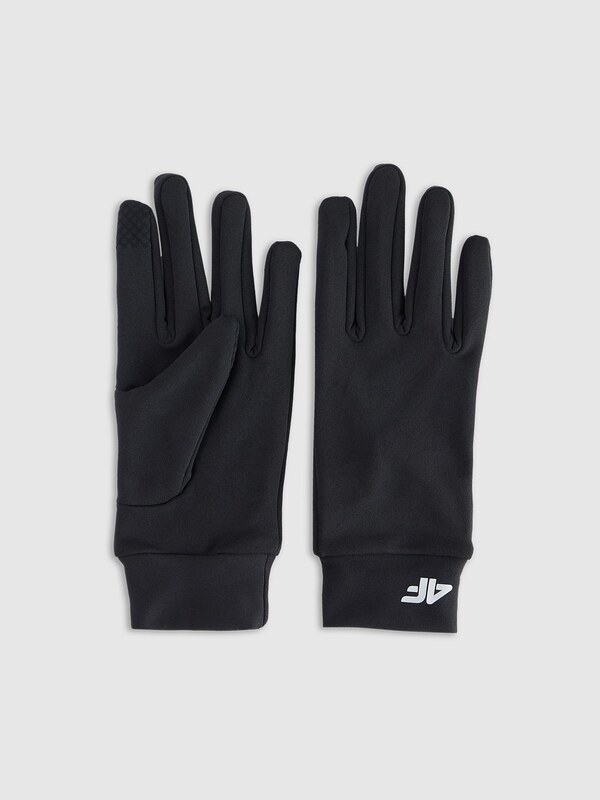 4F Touch Screen trikotāžas cimdi unisex - melni