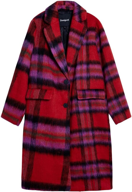 Desigual Starpsezonu mētelis rozā / sarkans / melns
