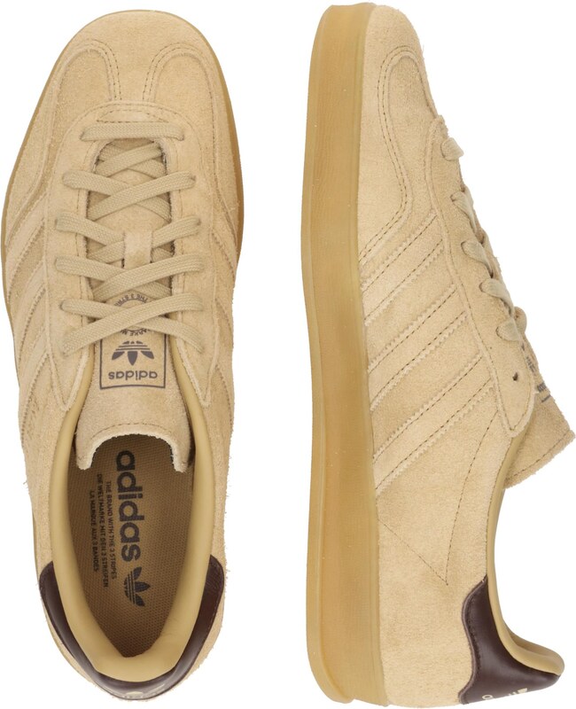 ADIDAS ORIGINALS Zemie brīvā laika apavi 'GAZELLE INDOOR' šampanieša
