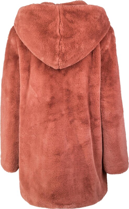 Urban Classics Starpsezonu mētelis ' Ladies Hooded Teddy Coat ' rožains / tumši rozā