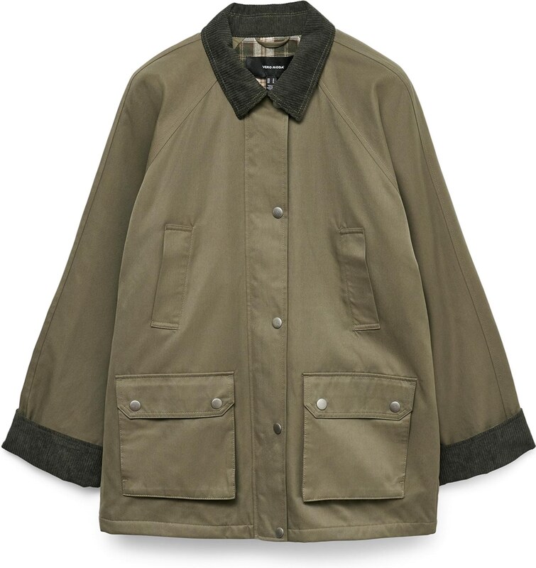 VERO MODA Starpsezonu jaka 'VMWALES' olīvzaļš / tumši zaļš