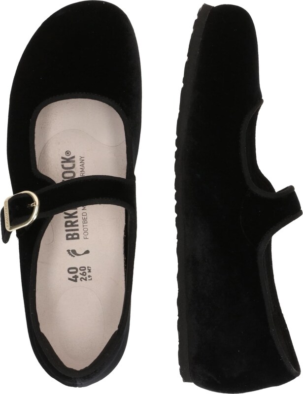 BIRKENSTOCK Balerīnas ar siksniņu 'Santa Clarita' melns