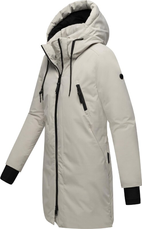 NAVAHOO Ziemas mētelis 'Zart 14' pelēks / melns