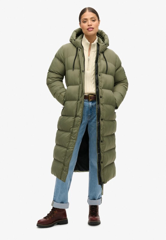 Superdry & Co Ziemas mētelis olīvzaļš