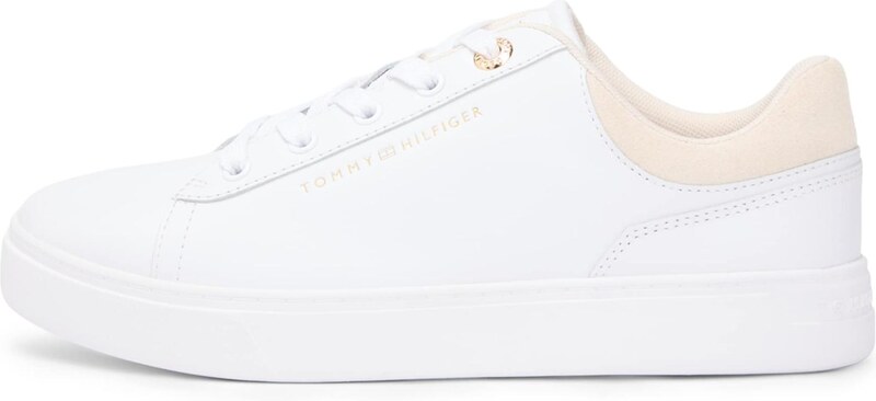 TOMMY HILFIGER Zemie brīvā laika apavi krēmkrāsas / balts