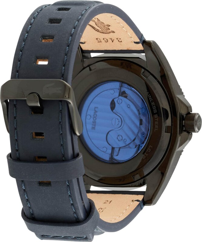 LACOSTE Analogais pulkstenis 'MAINSAIL' tumši zils / melns / balts