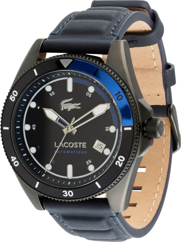 LACOSTE Analogais pulkstenis 'MAINSAIL' tumši zils / melns / balts