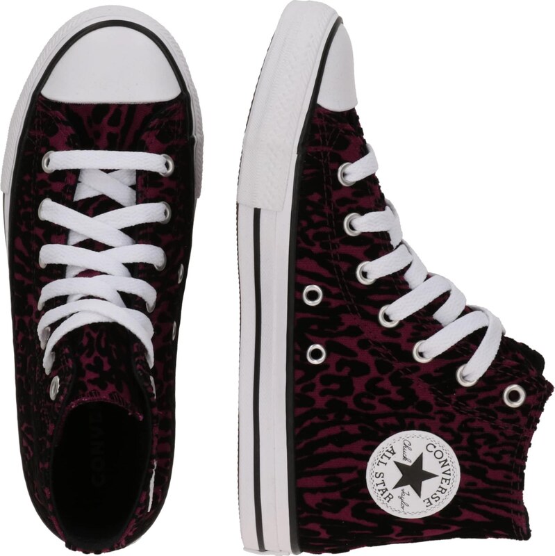 CONVERSE Brīvā laika apavi 'Chuck Taylor All Star' bordo / melns