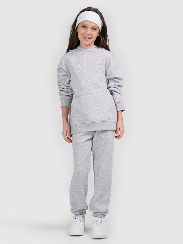 4F Jogger tipa meiteņu sporta bikses - pelēkas