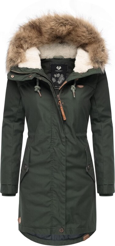 Ragwear Ziemas parka 'Tawny' olīvzaļš