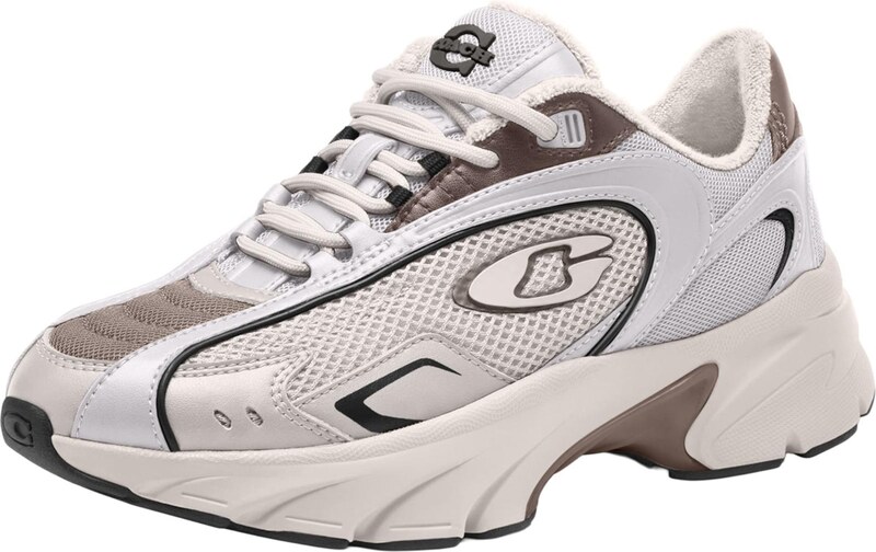 COACH Zemie brīvā laika apavi 'Bolt Runner' brūns / melns / gandrīz balts / olas čaumalas