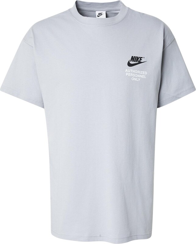 Nike Sportswear T-Krekls gaiši pelēks / melns / balts