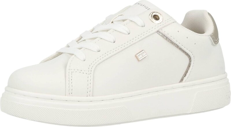 TOMMY HILFIGER Brīvā laika apavi 'KRYSTAL' sudrabs / balts