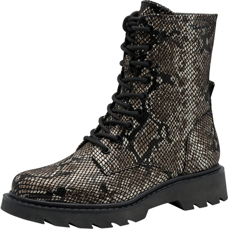 Tamaris Sienamie zābaki tumši brūns / gaiši pelēks / melns